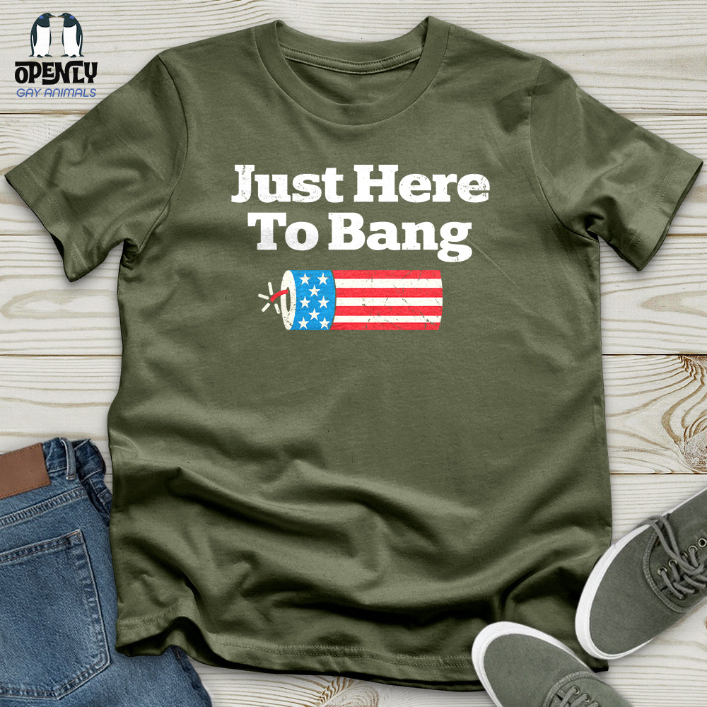 Just Here To Bang Softstyle Tee