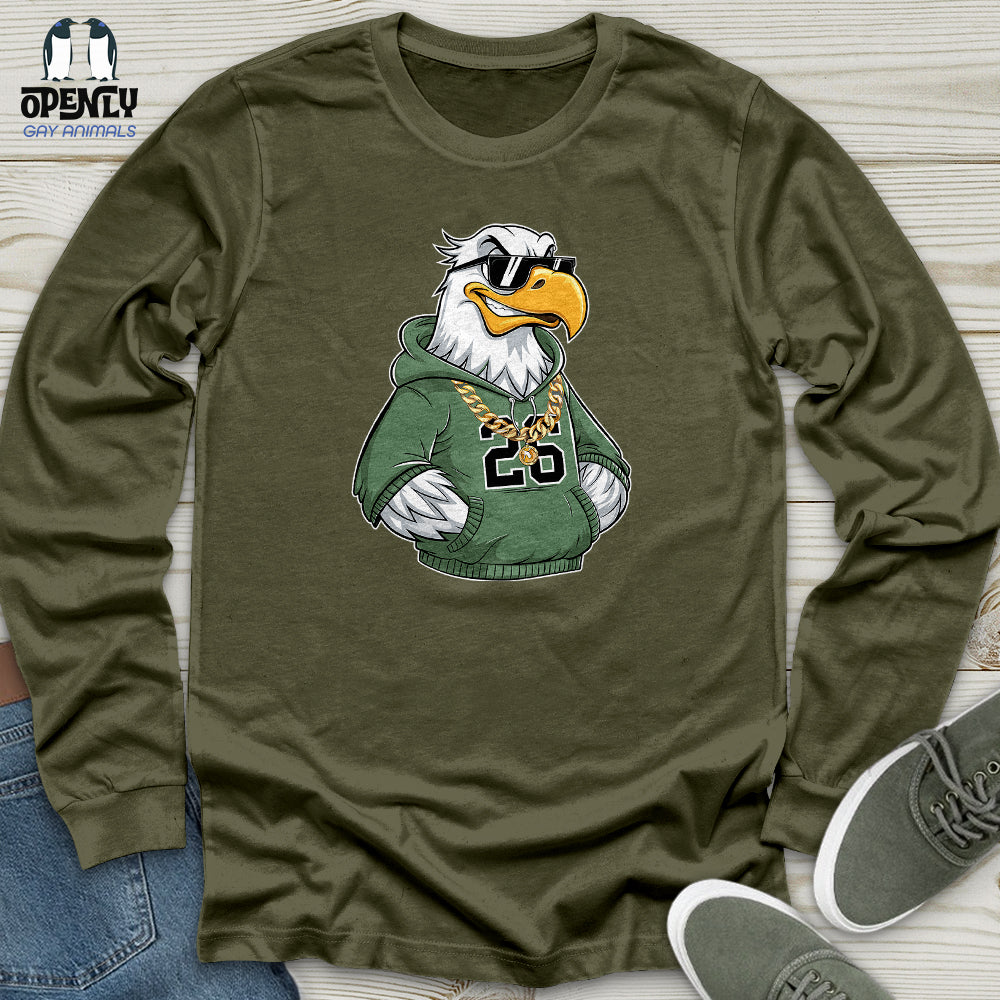 A Cool, Urban-Styled Eagle Unisex Long Sleeve Tee