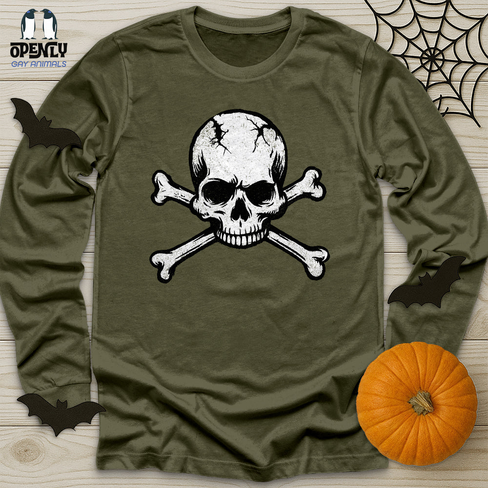 Skull Crossbones Unisex Long Sleeve Tee