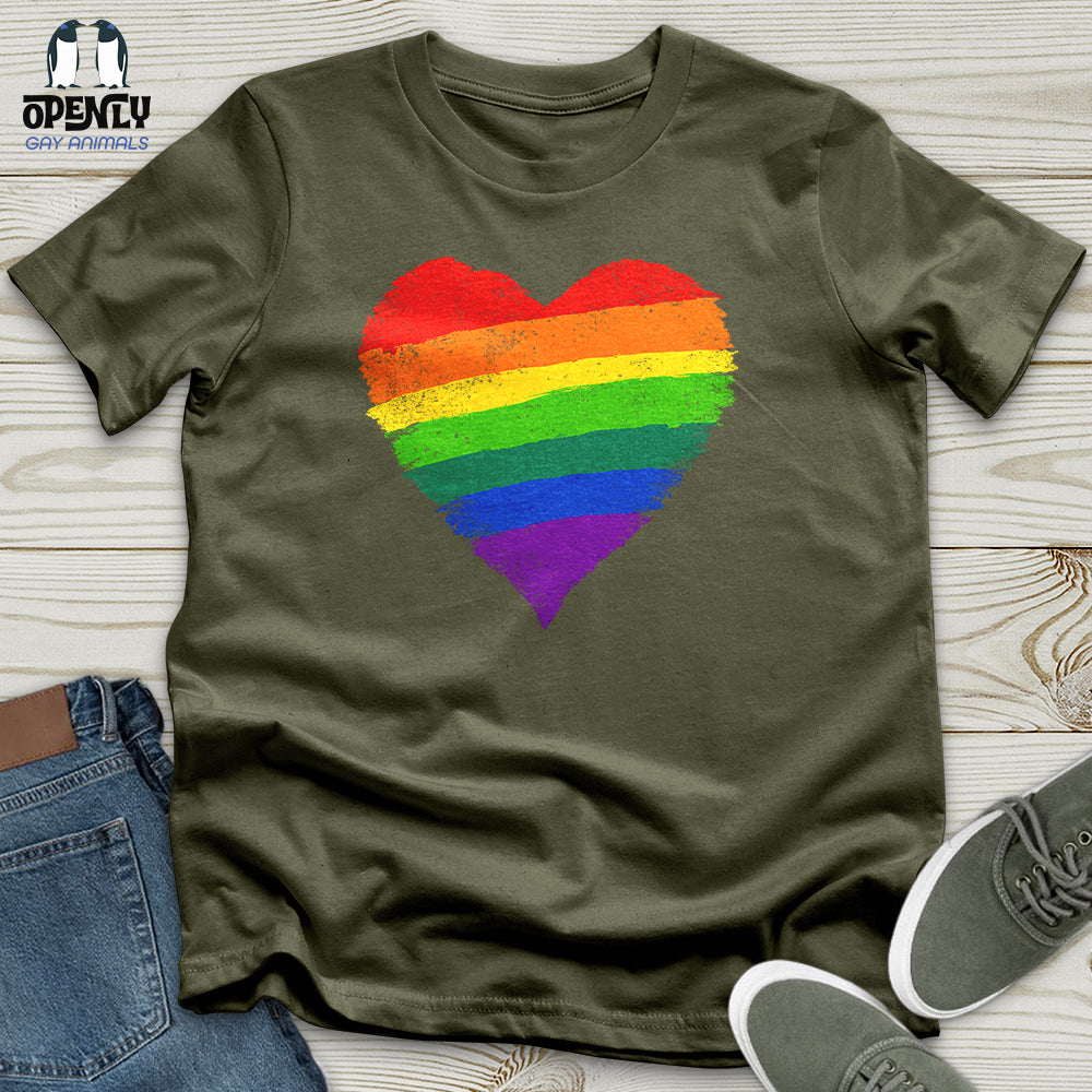 Rainbow Heart Lgbt Ally Unisex T-Shirt