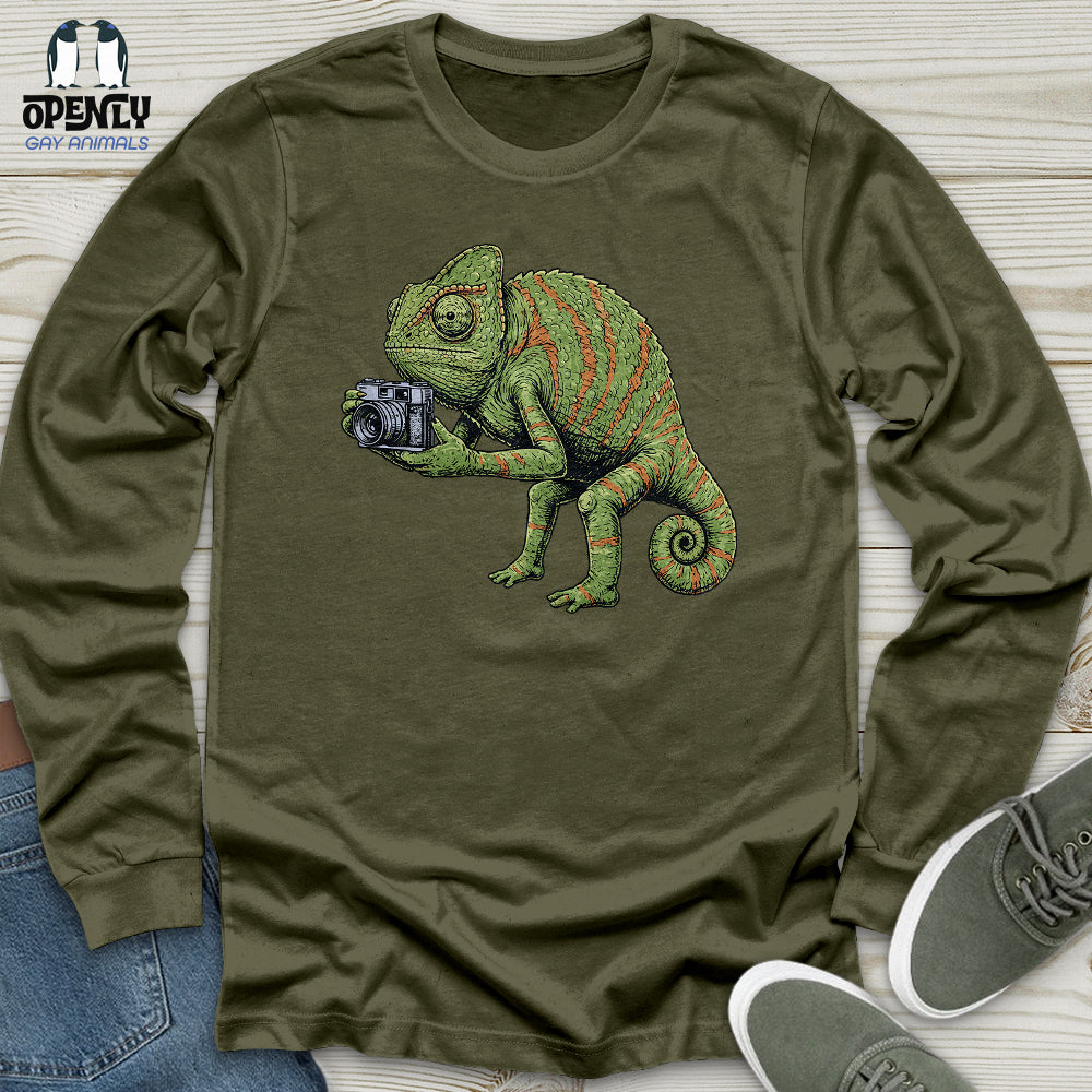 Chameleon Photographer Unisex Long Sleeve Tee