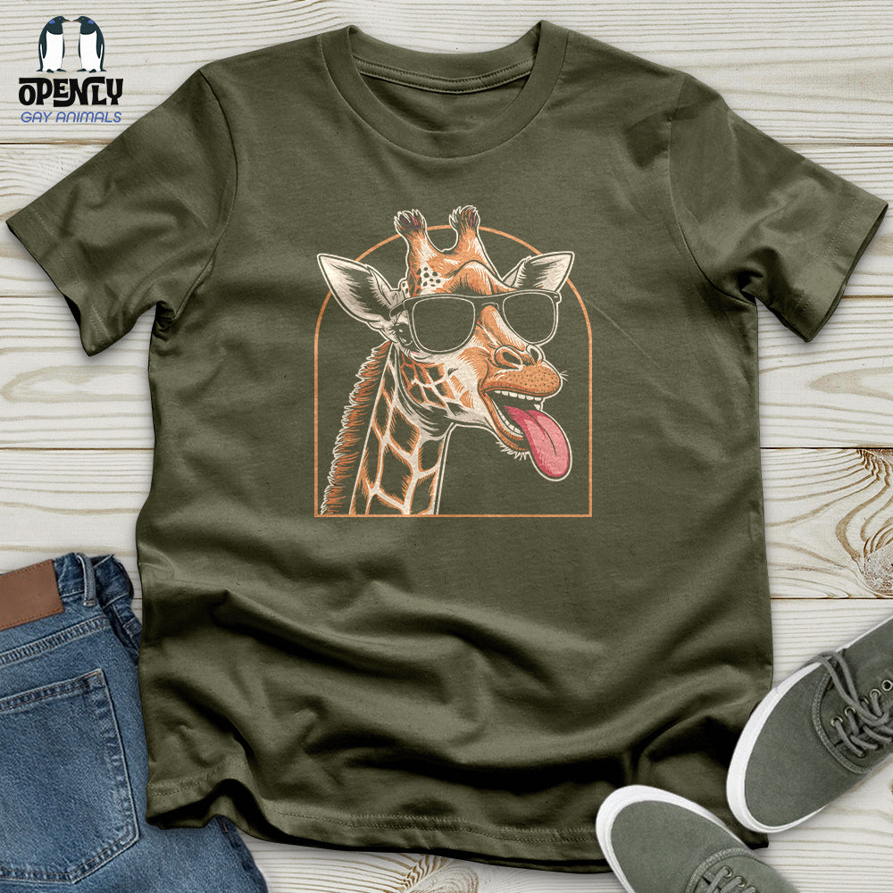 Giraffe Sticking Her Tongue Out Unisex T-Shirt