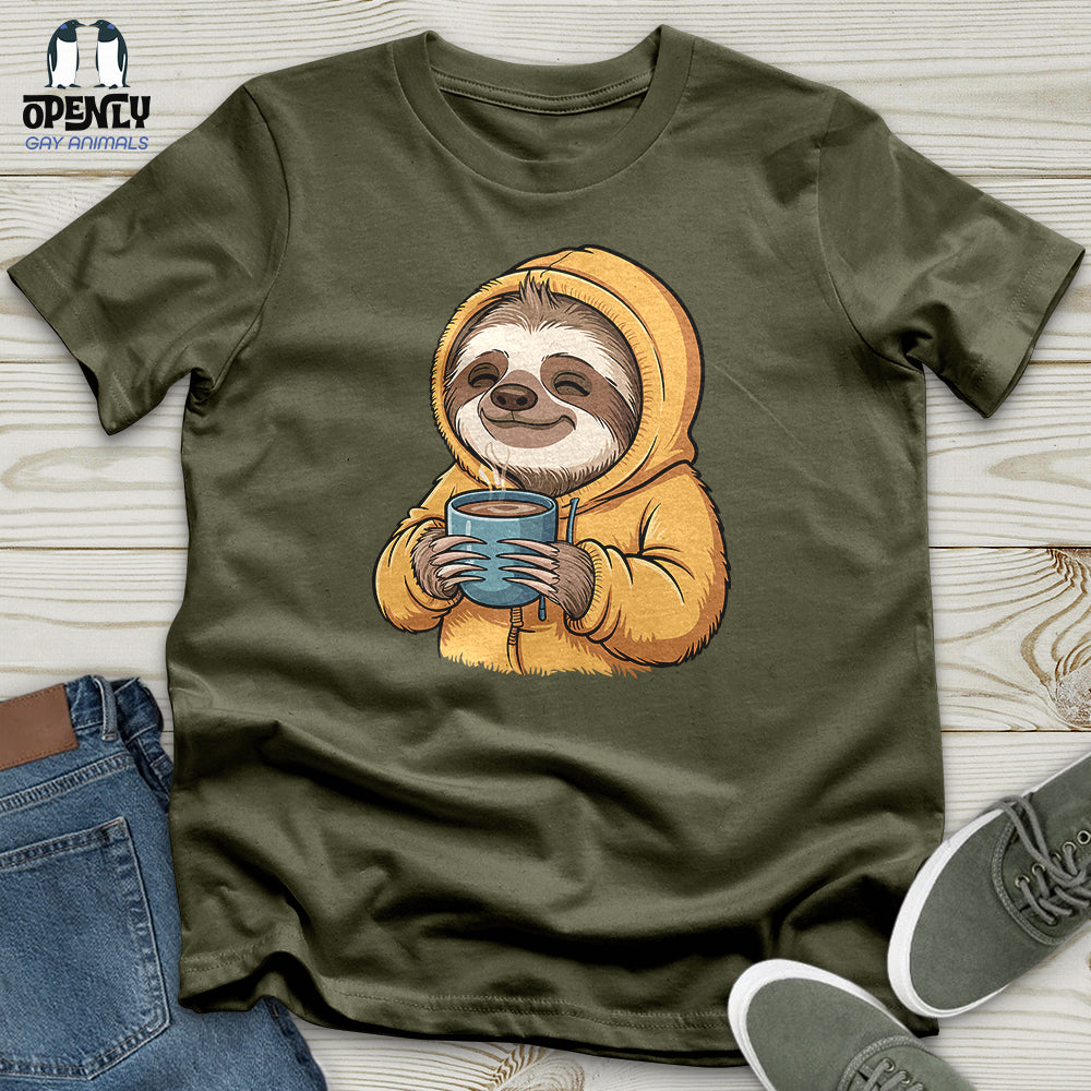 Sloth With Coffee Unisex t-shirt