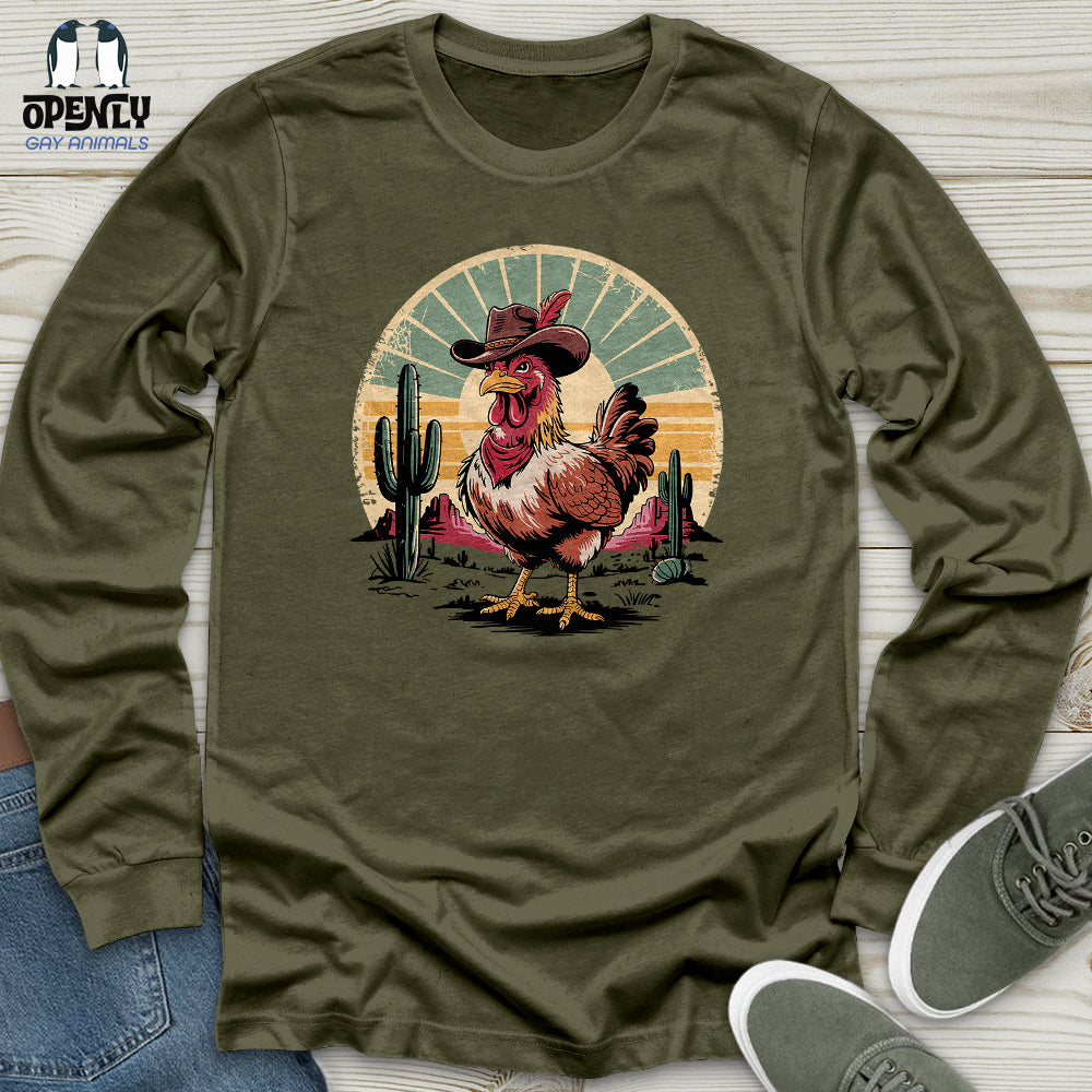 Cowboy Chicken Unisex Long Sleeve Tee