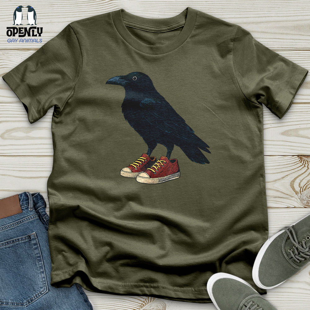 Raven Wearing Sneakers Unisex T-Shirt