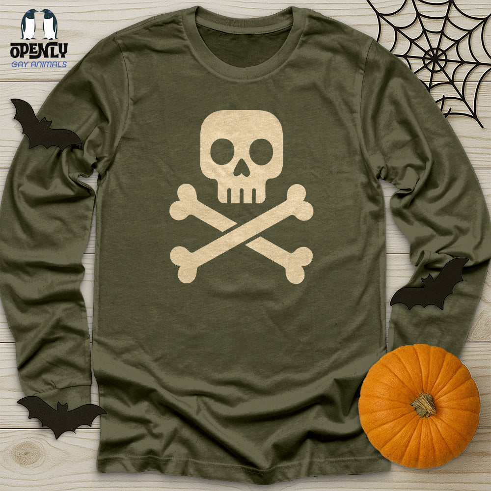 Rock Skull and Bones Unisex Long Sleeve Tee