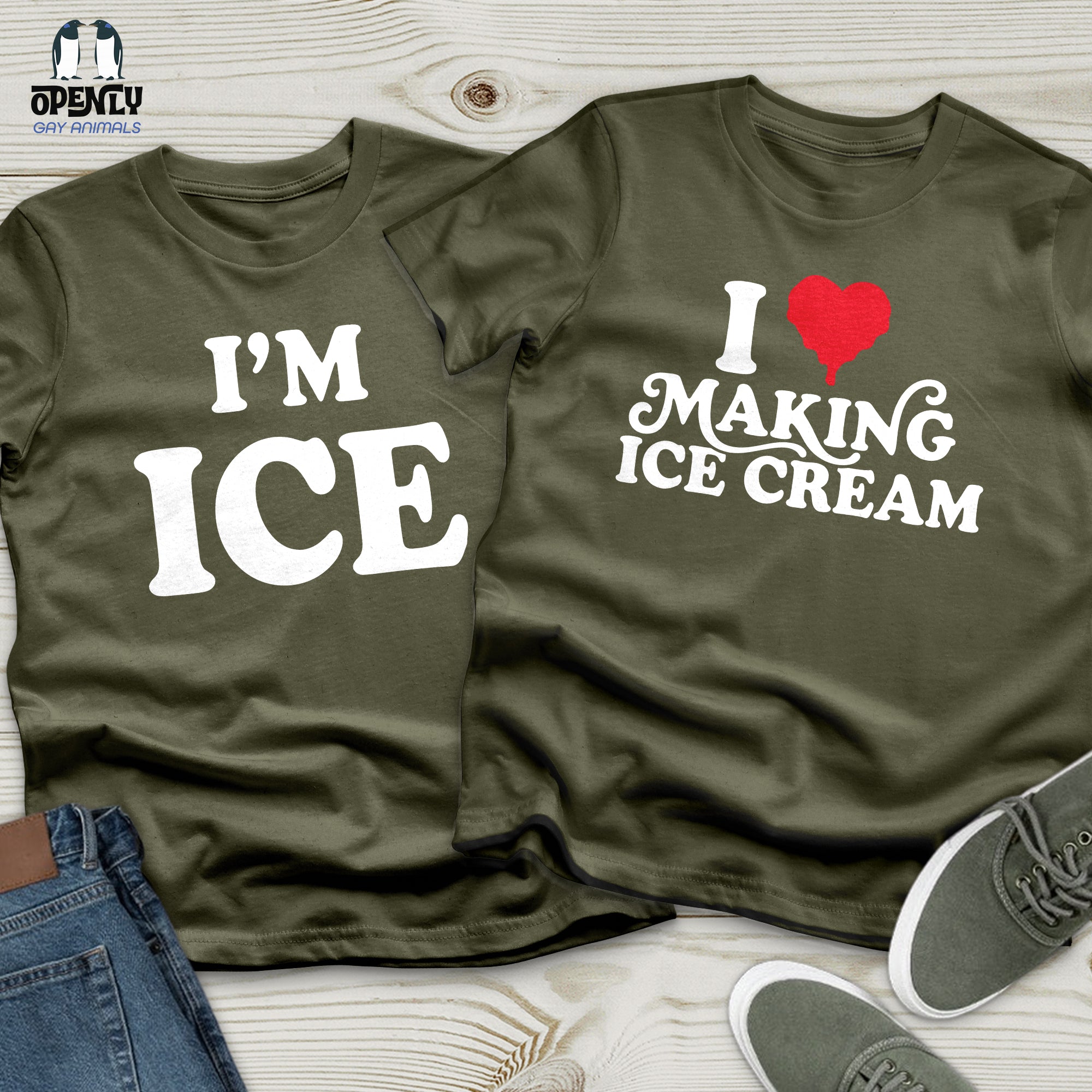 ICE Cream Couple T-Shirt Set
