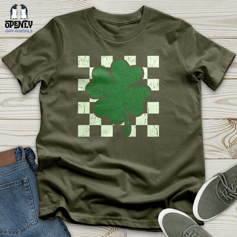 Checkered Shamerock Unisex T-Shirt