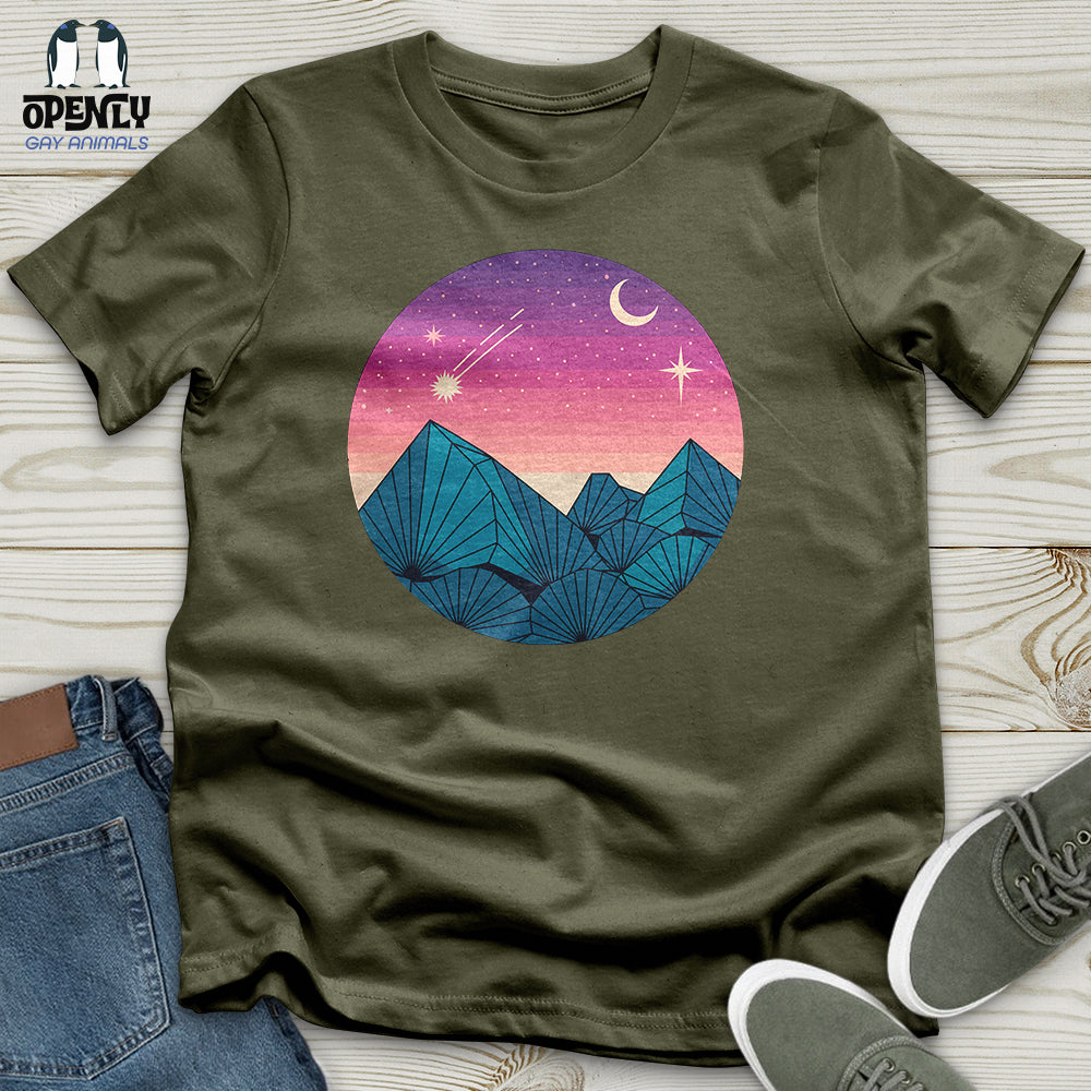 Geometric Mountain Landscape Unisex T-Shirt