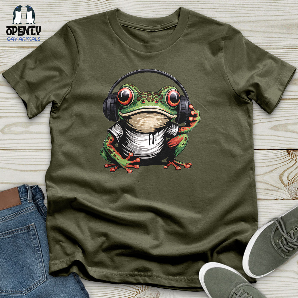 Frog in Headphones Unisex T-Shirt