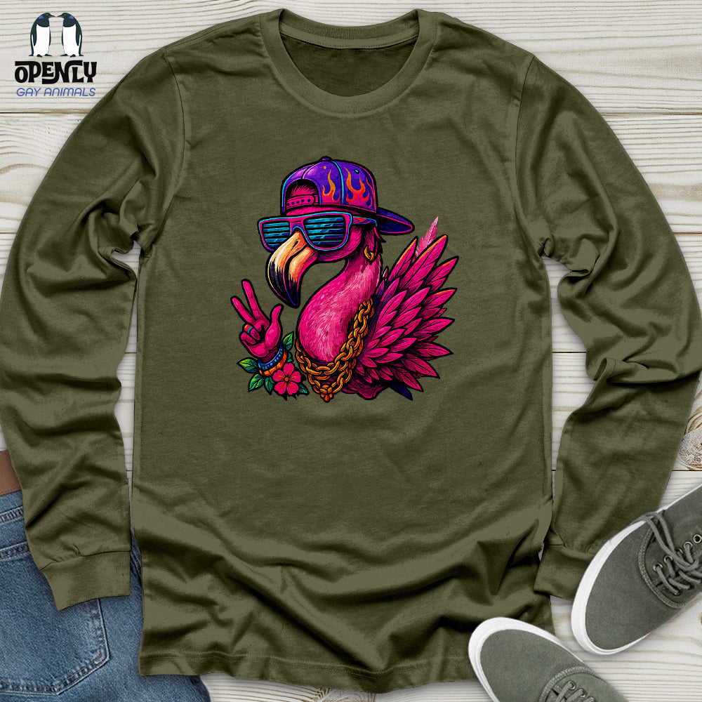 Funny Flamingo Unisex Long Sleeve Tee