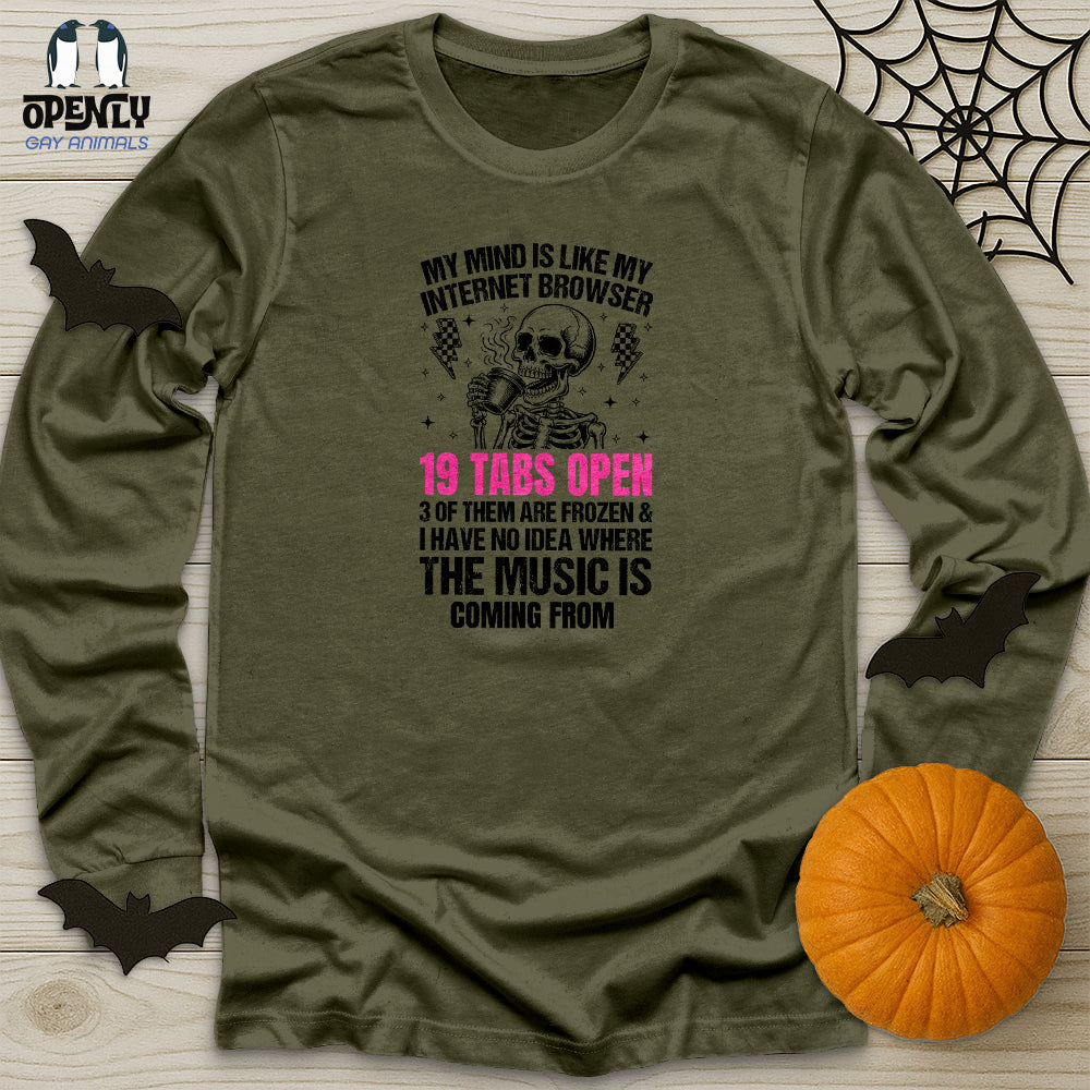 Mind Like a Browser Unisex Long Sleeve Tee
