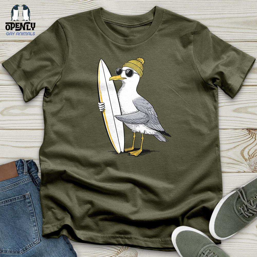 Surfing Seagull Unisex T-Shirt