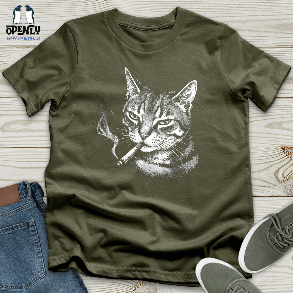 Smoking Cat Unisex T-Shirt