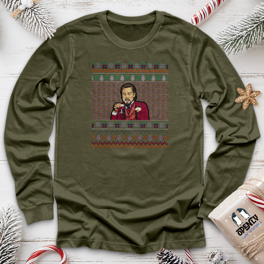 Laughing Leo DiCaprio Meme Unisex Long Sleeve Tee