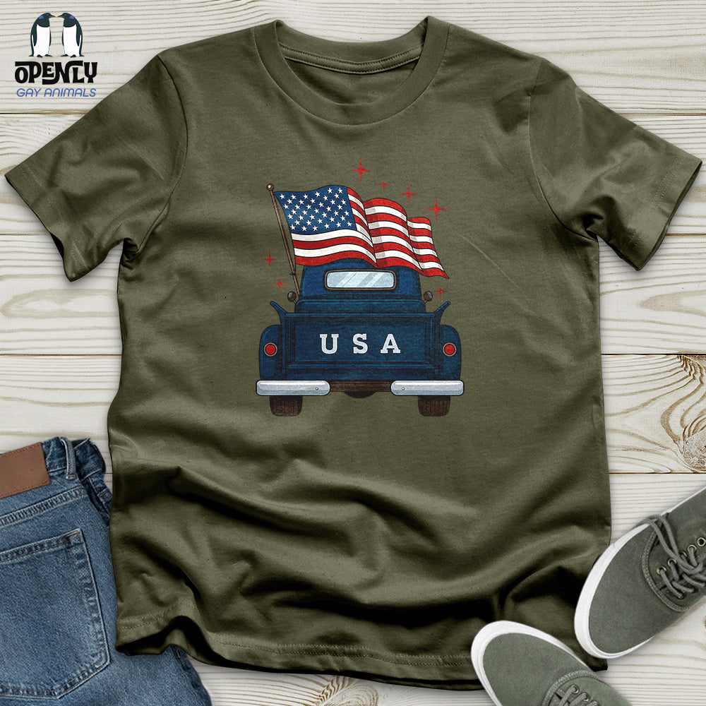 Happy Memorial Day Farm Truck Unisex T-Shirt