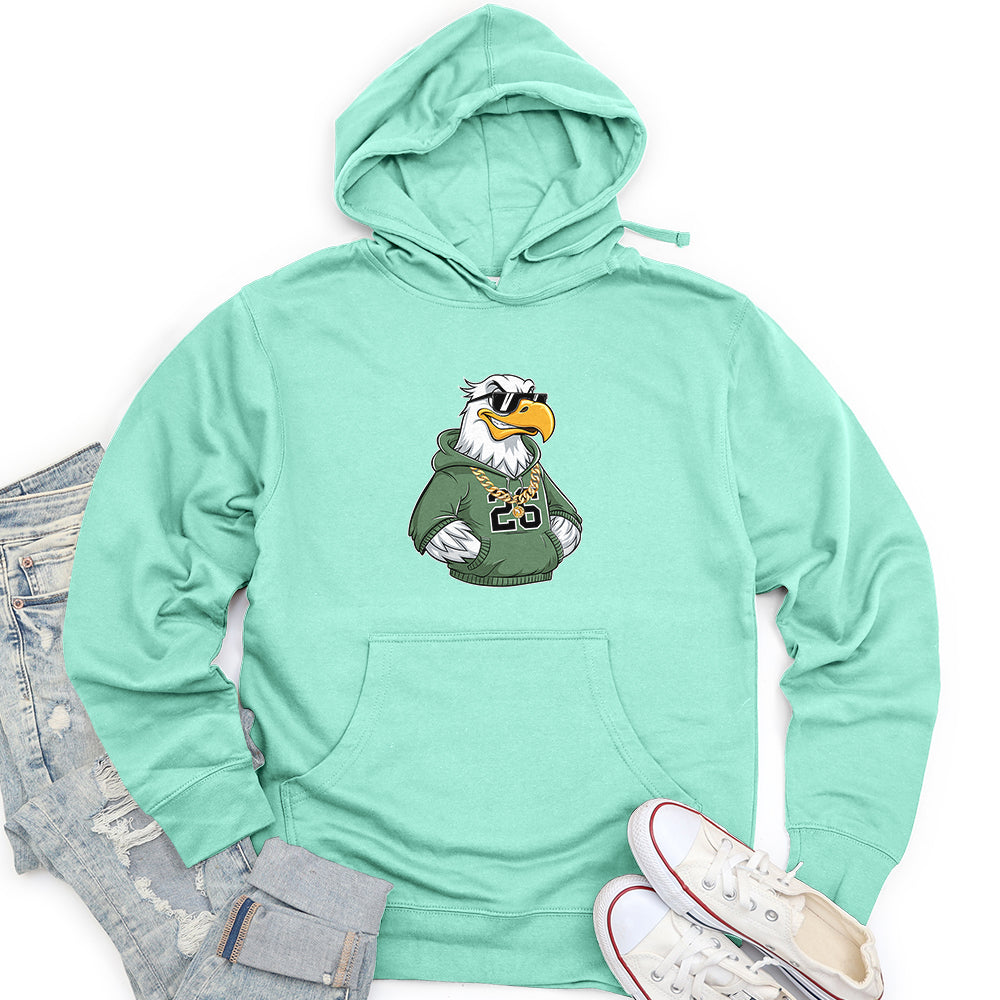 A Cool, Urban-Styled Eagle Unisex midweight hoodie