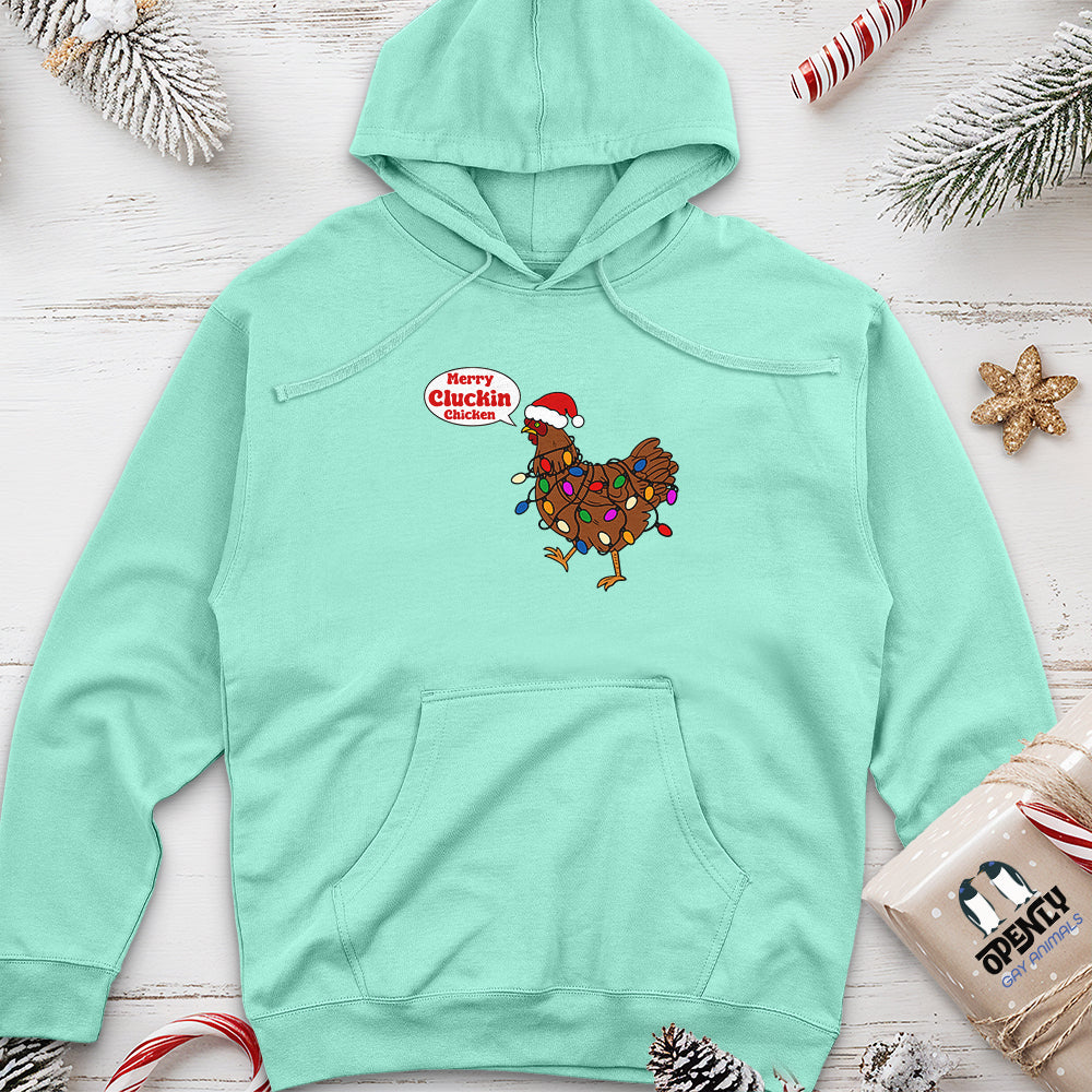Merry Cluckin Chicken Unisex Midweight Hoodie