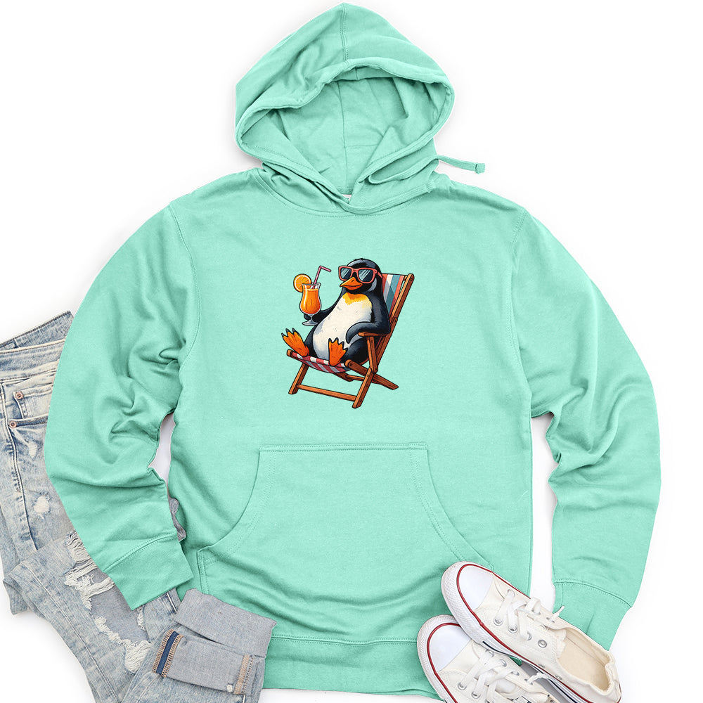 Chillin' Penguin Paradise Unisex midweight hoodie