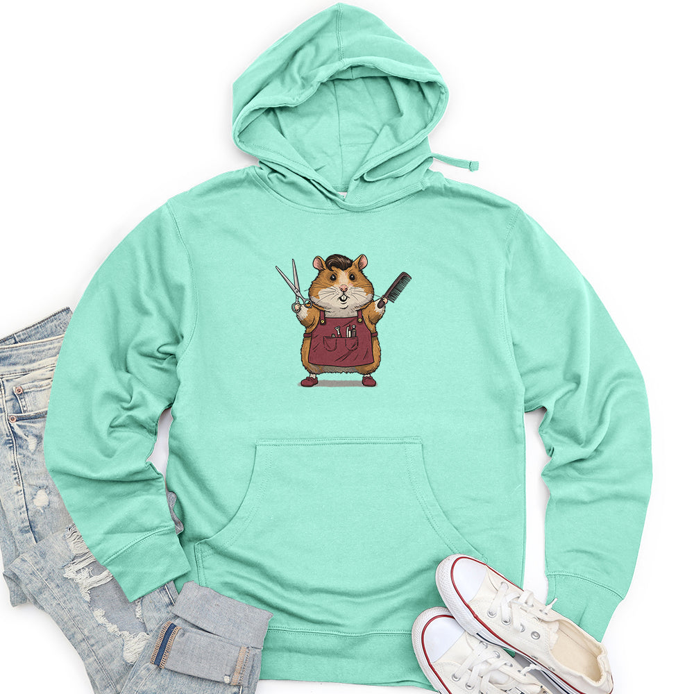 Hamster Barber Unisex midweight hoodie