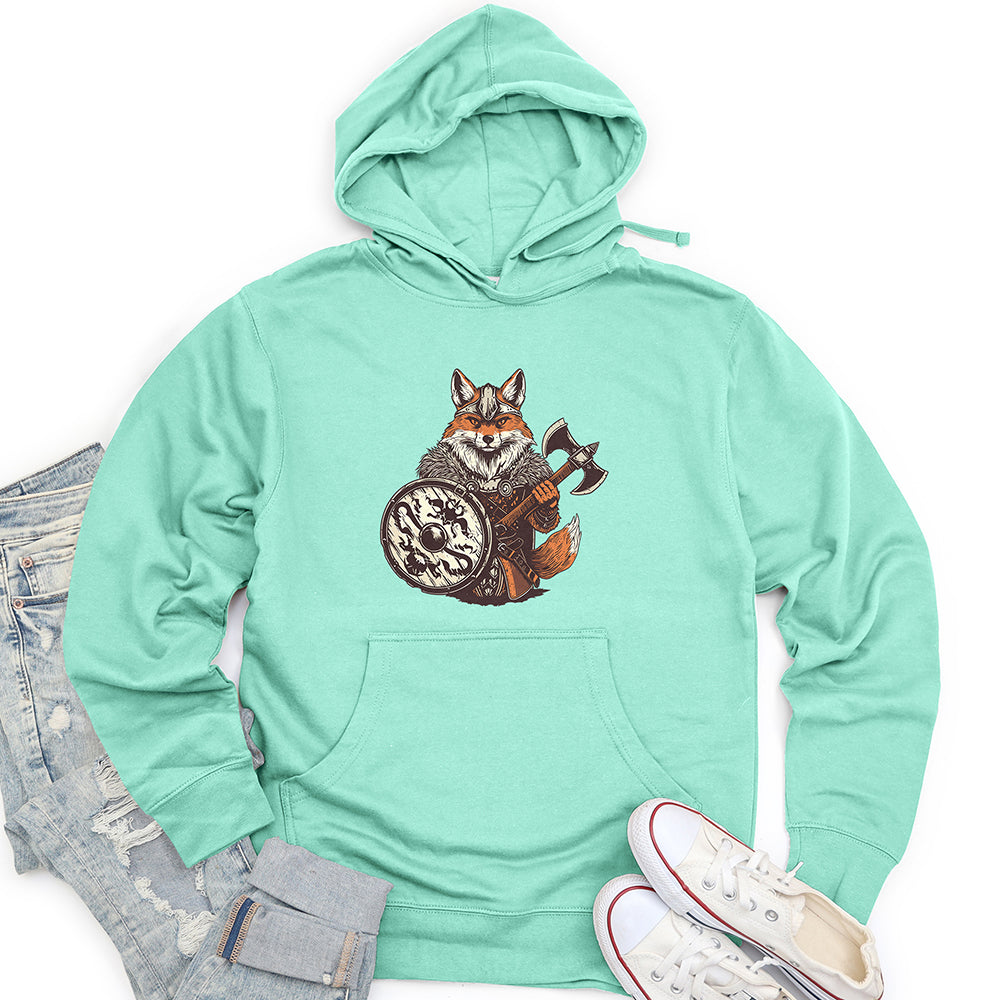Fox Viking Courage Unisex Midweight Hoodie
