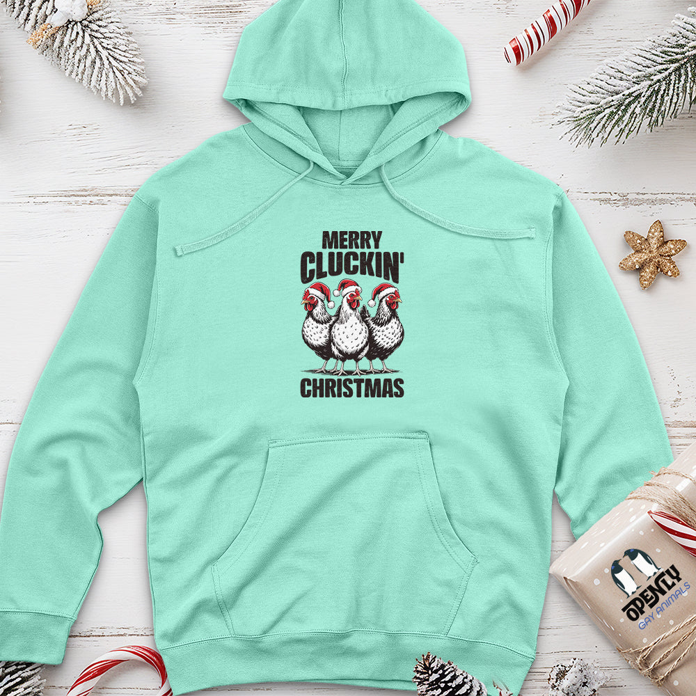 Merry Cluckin Unisex Midweight Hoodie