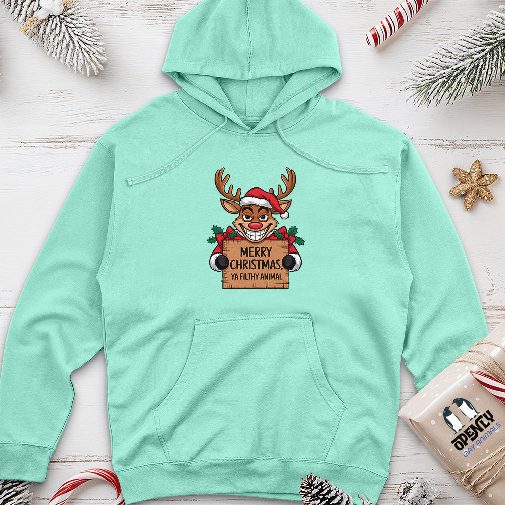 Merry Christmas, Ya Filthy Animal Unisex Midweight Hoodie