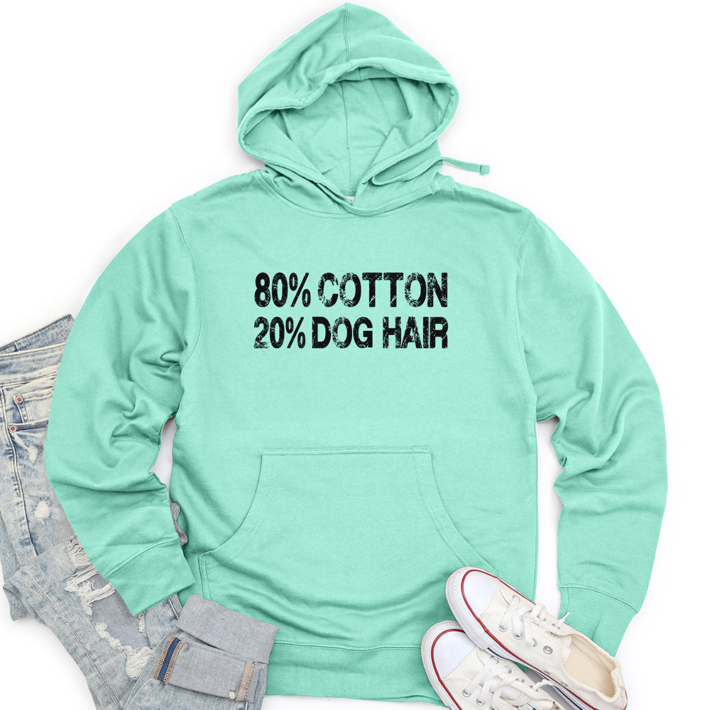 80% Cotton 20% Dog Hair Unisex Midweight Hoodie