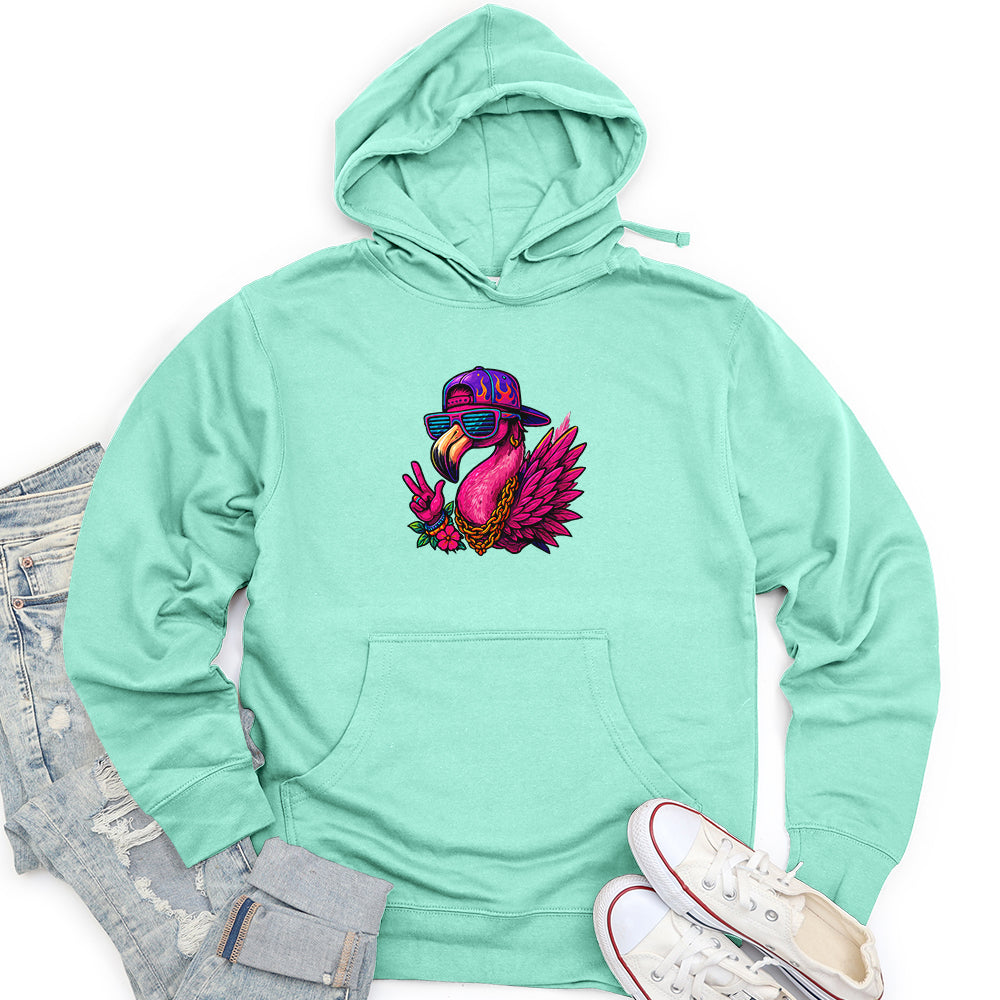Funny Flamingo Unisex midweight hoodie