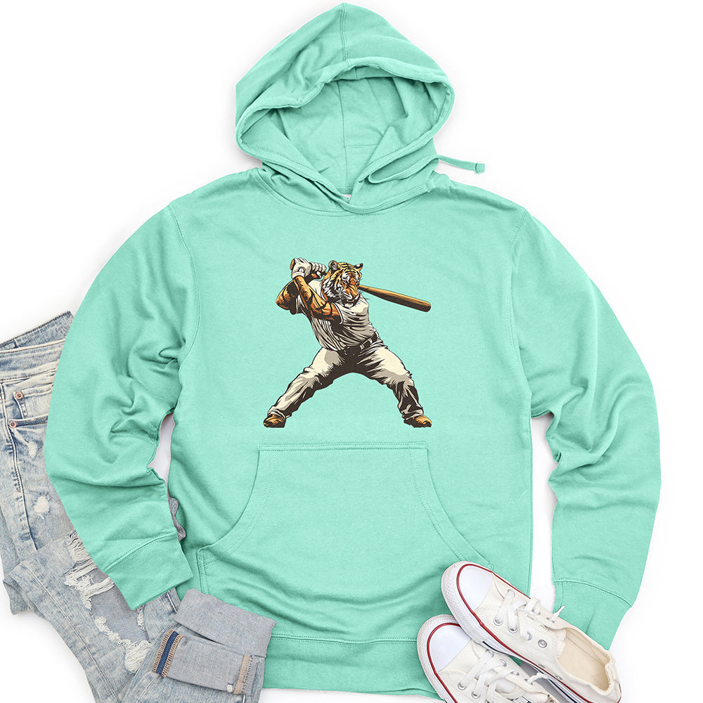 Tiger Slugger Swing Unisex Midweight Hoodie