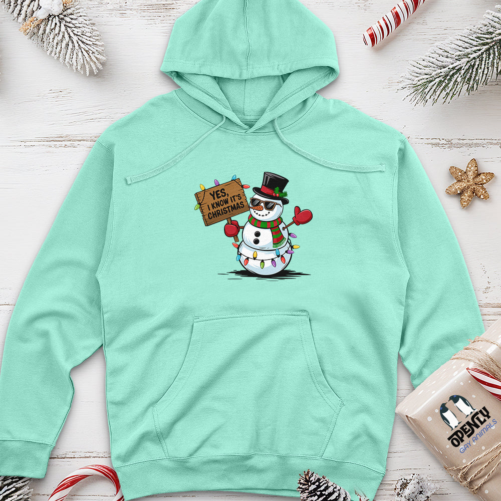 Yes, I Know It's Christmas Unisex Midweight Hoodie