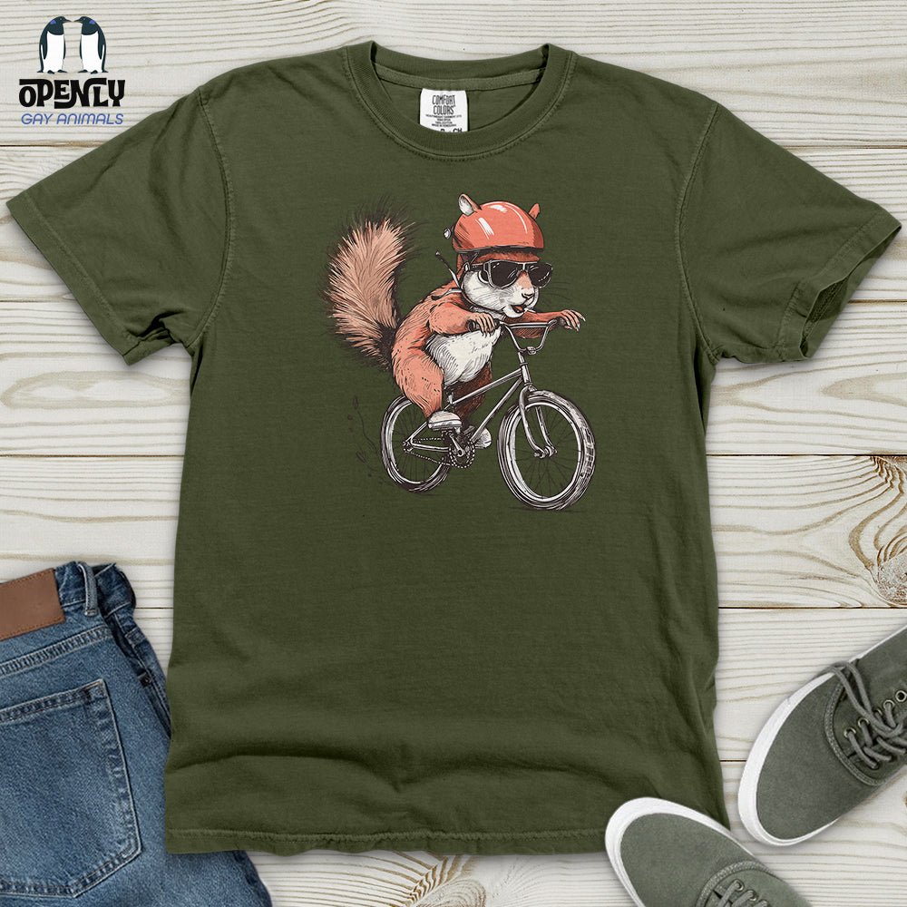 Squirrel Cycling Adventure Heavy Cotton Comfort Colors Tee