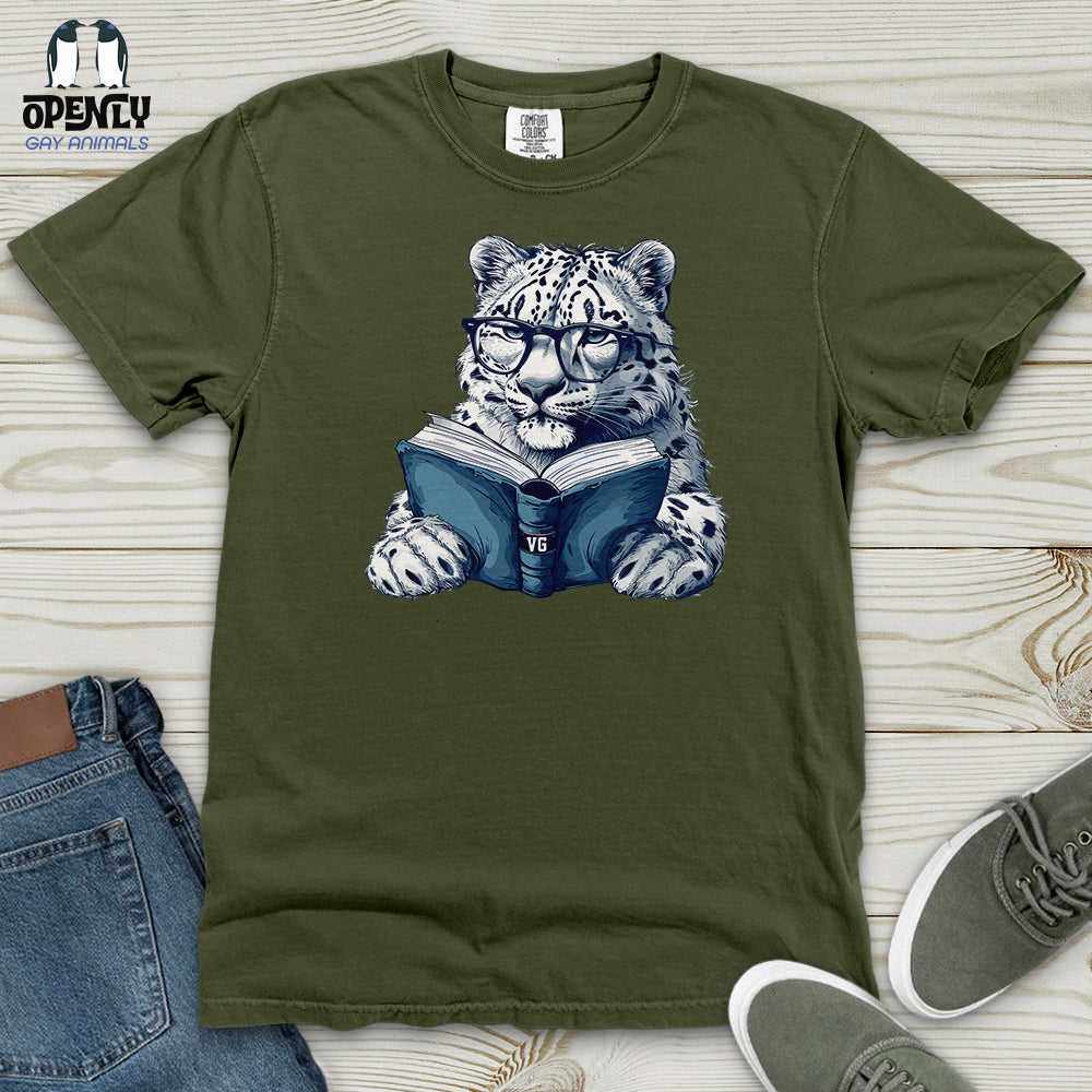 Scholarly Snow Leopard Heavy Cotton Comfort Colors Tee