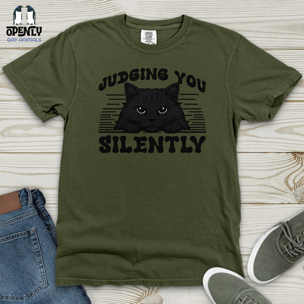 Judging You Silently Heavy Cotton Comfort Colors Tee