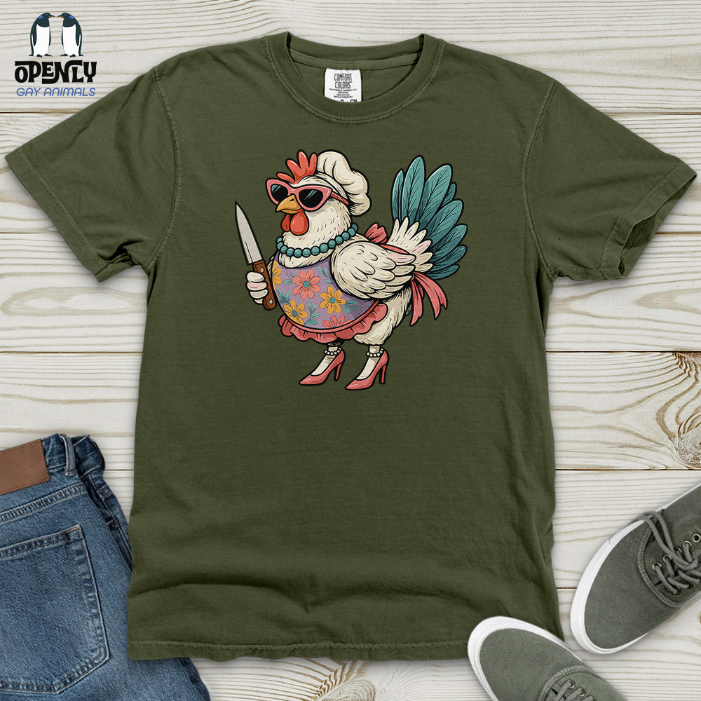 Funny  Rooster Chicken Heavy Cotton Comfort Colors Tee