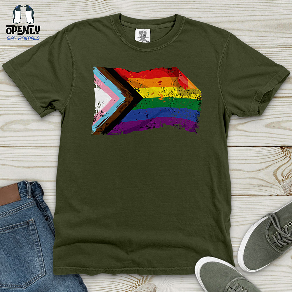 LGBTQ Flag Heavy Cotton Comfort Colors Tee
