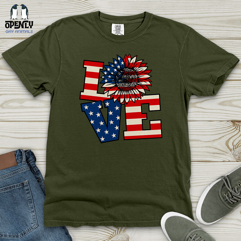 Liberty Love Floral Heavy Cotton Comfort Colors Tee