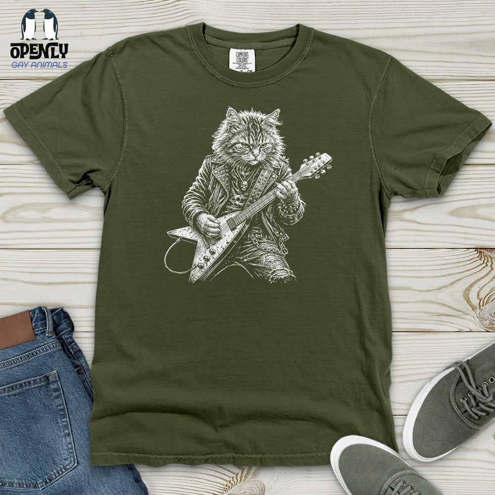 Cat Rockstar Heavy Cotton Comfort Colors Tee