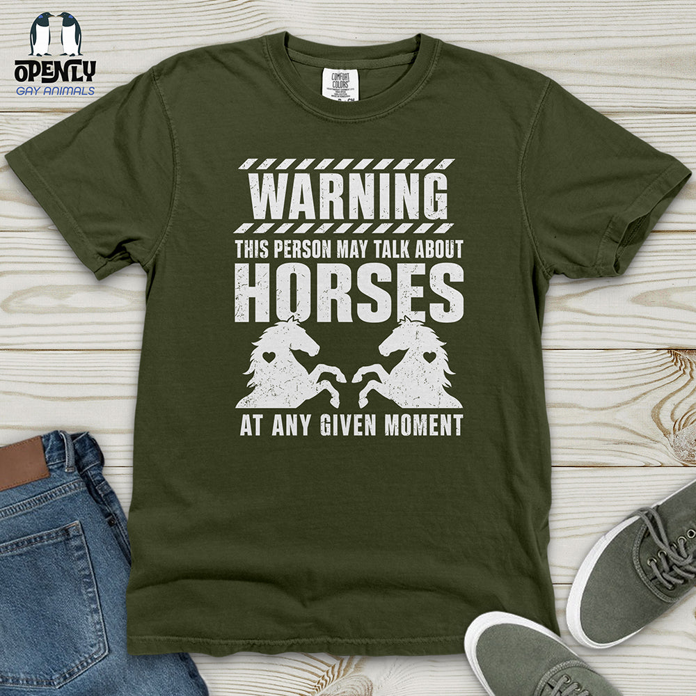 Horse Talk Warning Heavy Cotton Comfort Colors Tee
