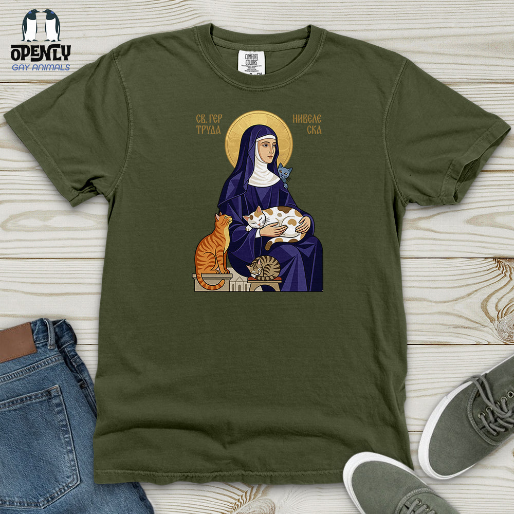 Saint Gertrude of Nivelles Heavy Cotton Comfort Colors Tee