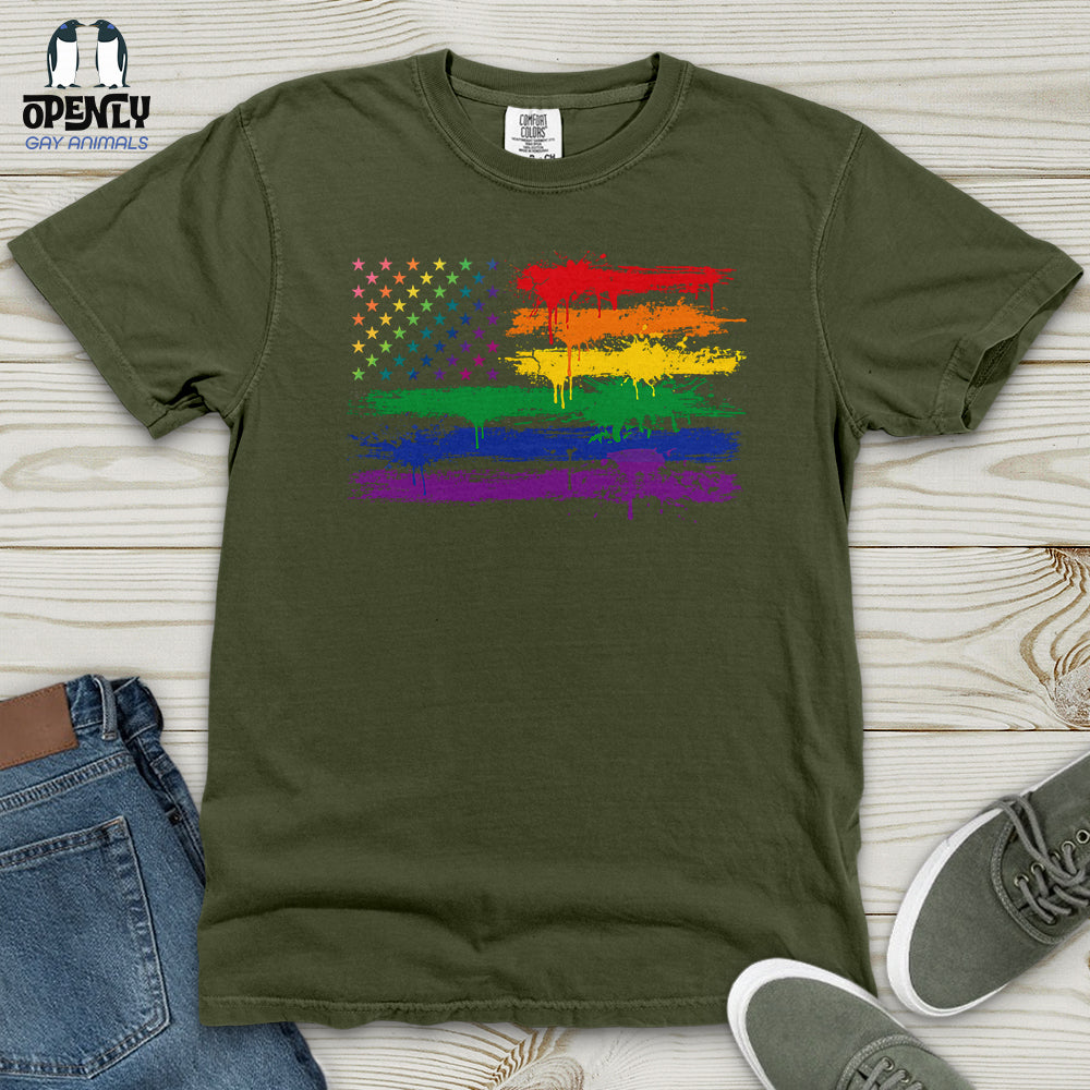 Gay Flag Heavy Cotton Comfort Colors Tee