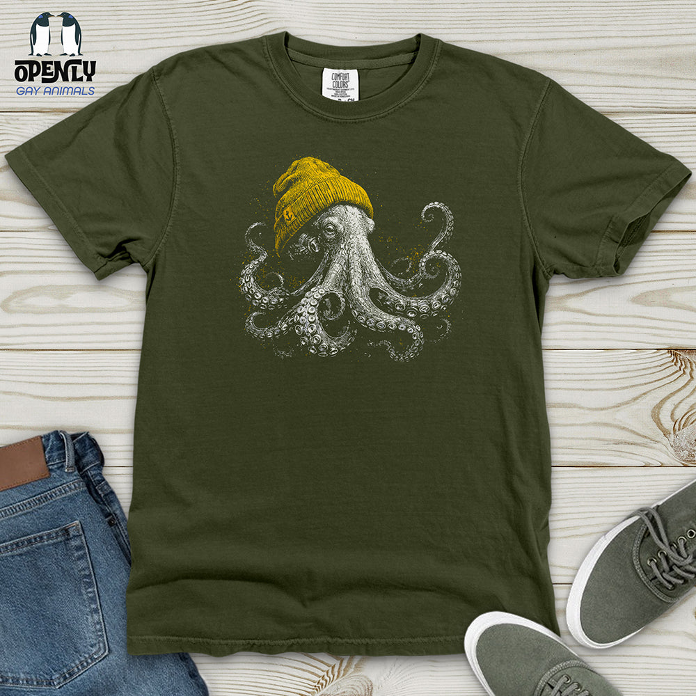 Winter Octopus Heavy Cotton Comfort Colors Tee