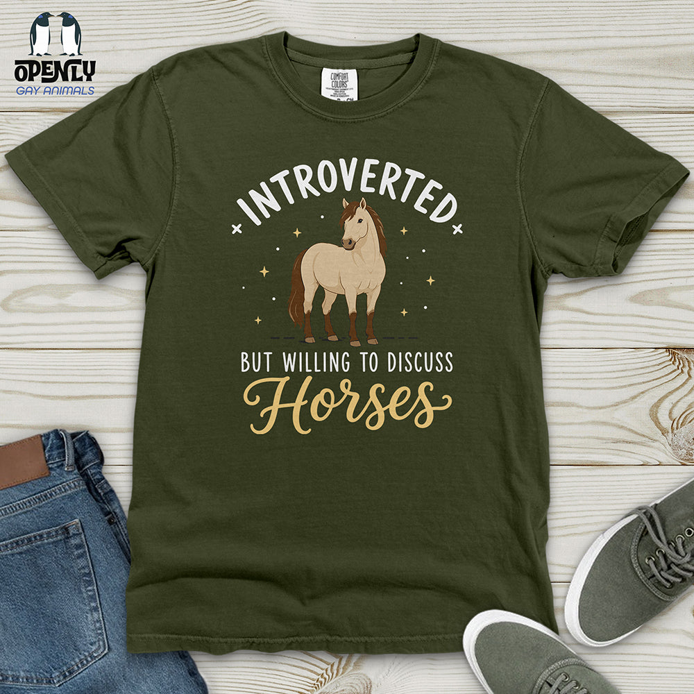 Introverted Horse Badge Heavy Cotton Comfort Colors Tee