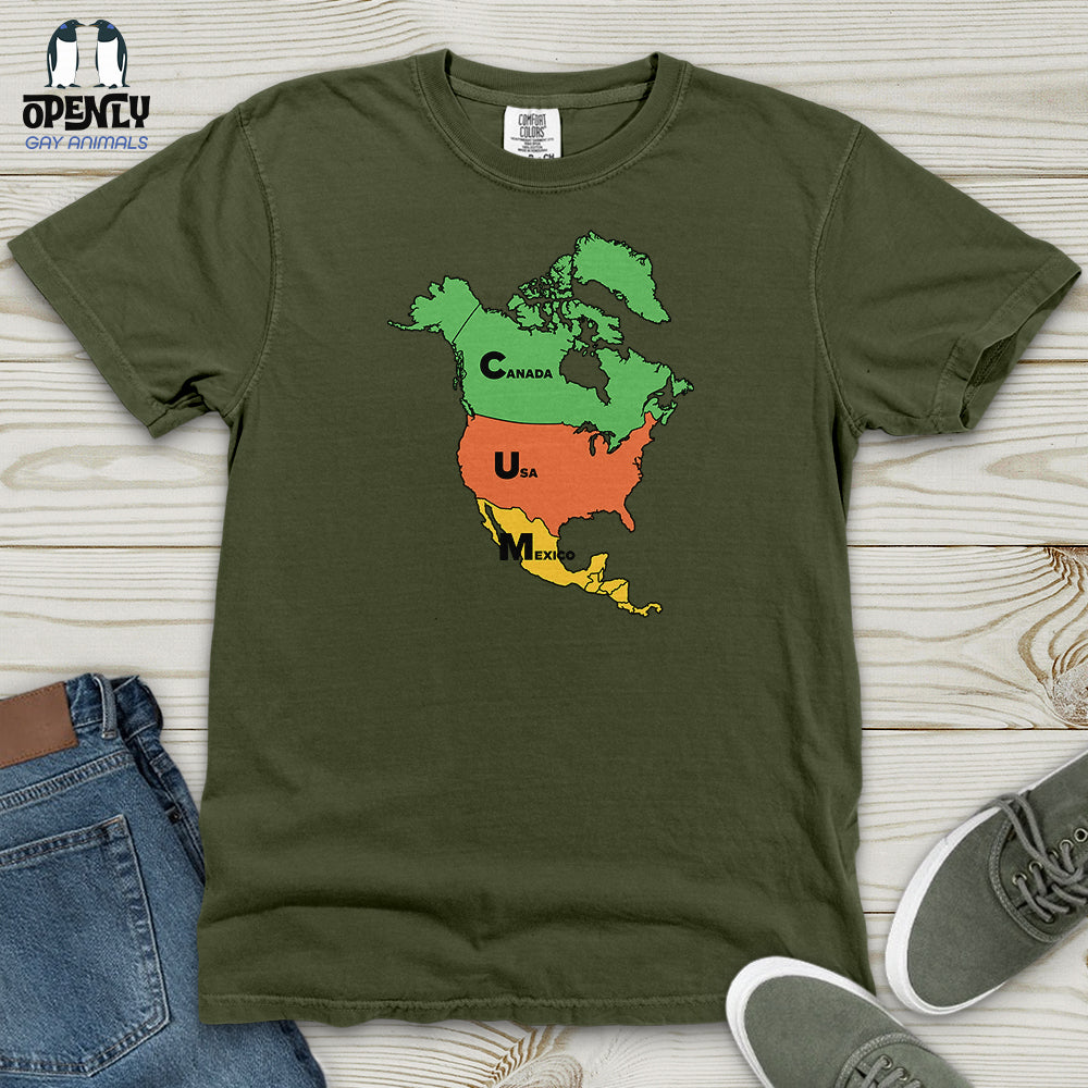 Canada USA Mexico Heavy Cotton Comfort Colors Tee