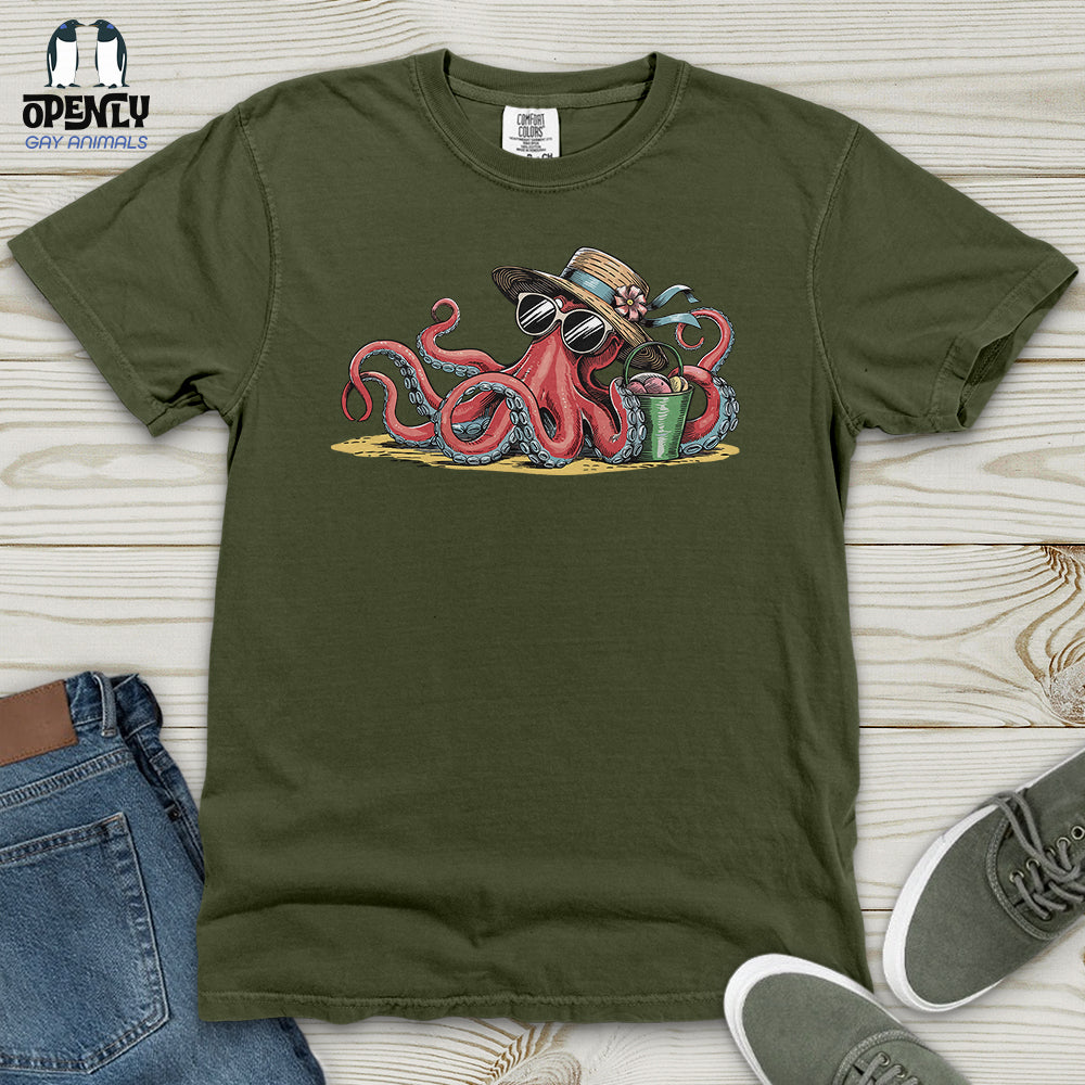 Beach Octopus Heavy Cotton Comfort Colors Tee