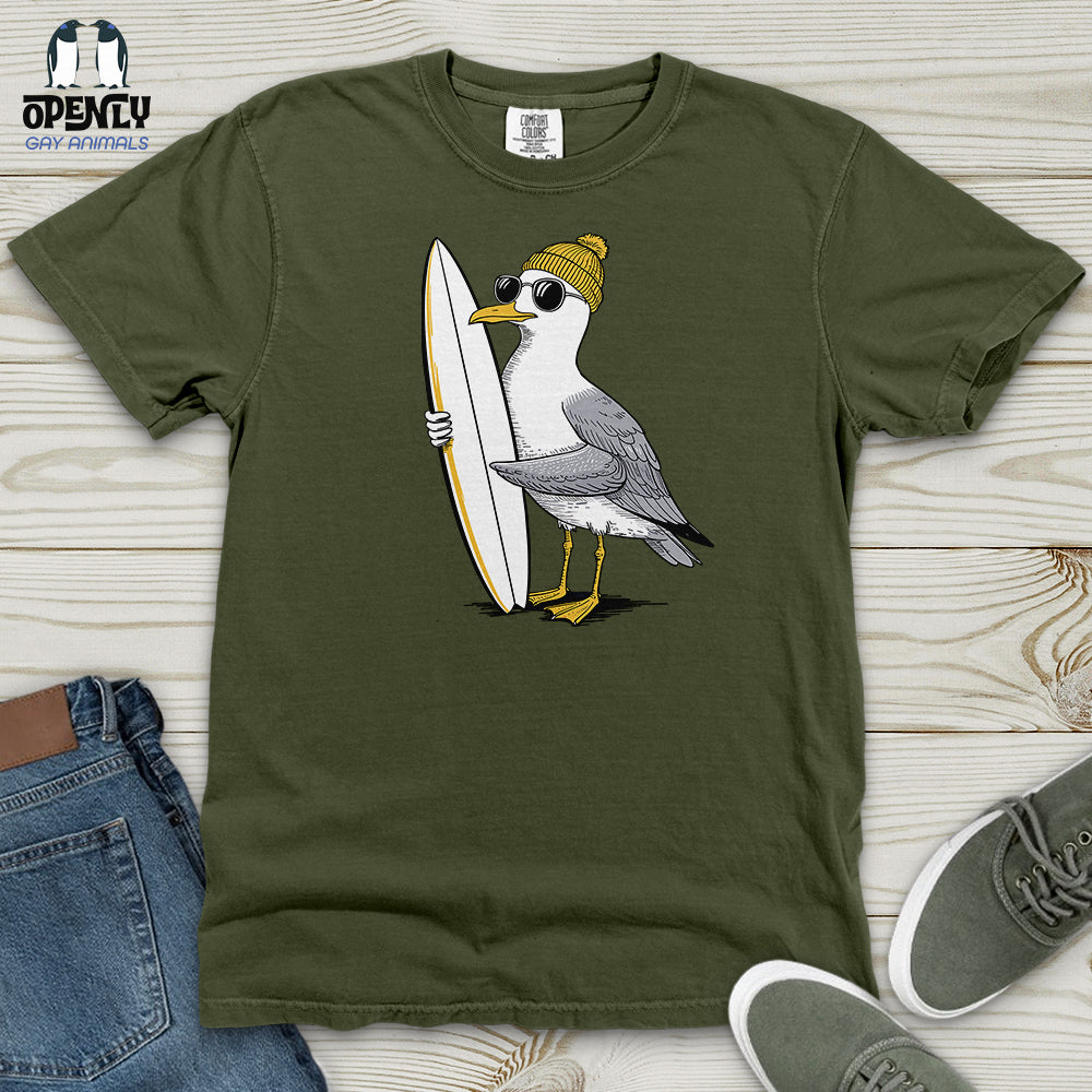 Surfing Seagull Heavy Cotton Comfort Colors Tee