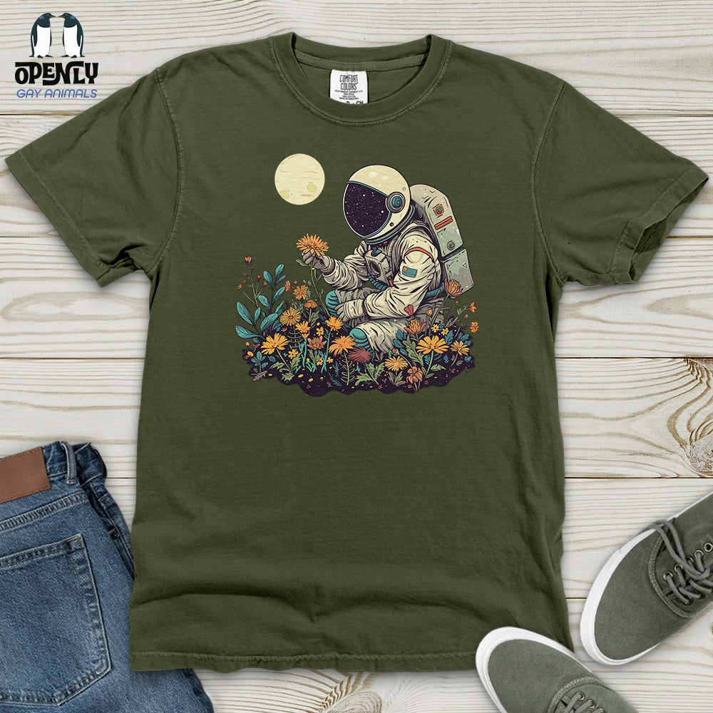 Astronaut Floral Discovery Heavy Cotton Comfort Colors Tee