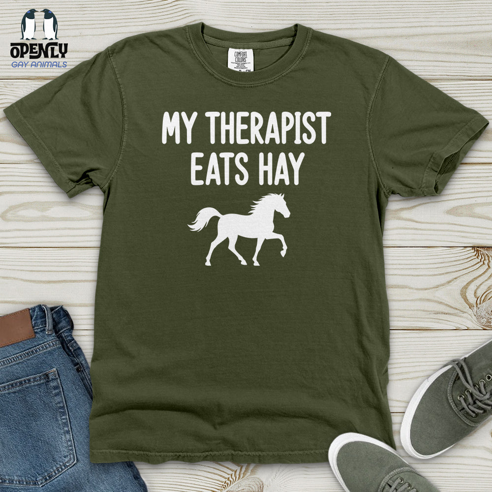 My Therapist Eats Hay Heavy Cotton Comfort Colors Tee