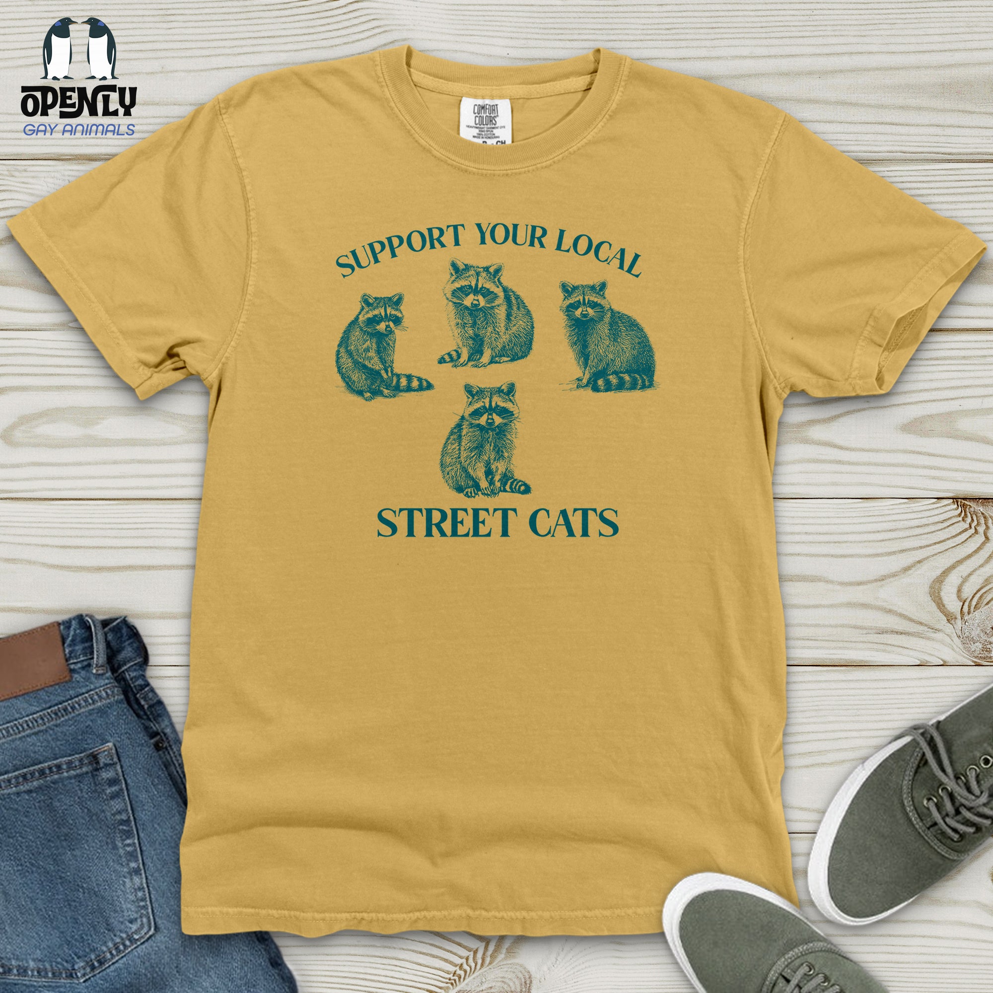 Support Your Local Street Cats Heavy Cotton Comfort Colors Tee