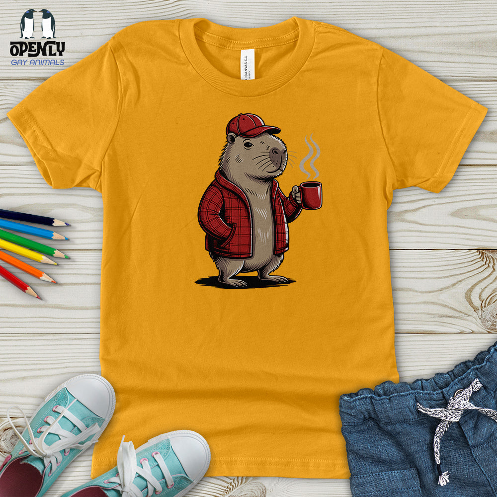 Caffeinated Capybara Youth T-Shirt